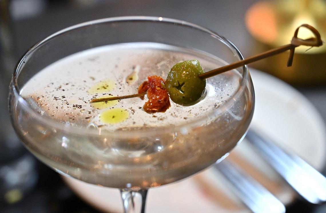 Oak Hill Wine + Bistro signature cocktail Smoke On The Water.