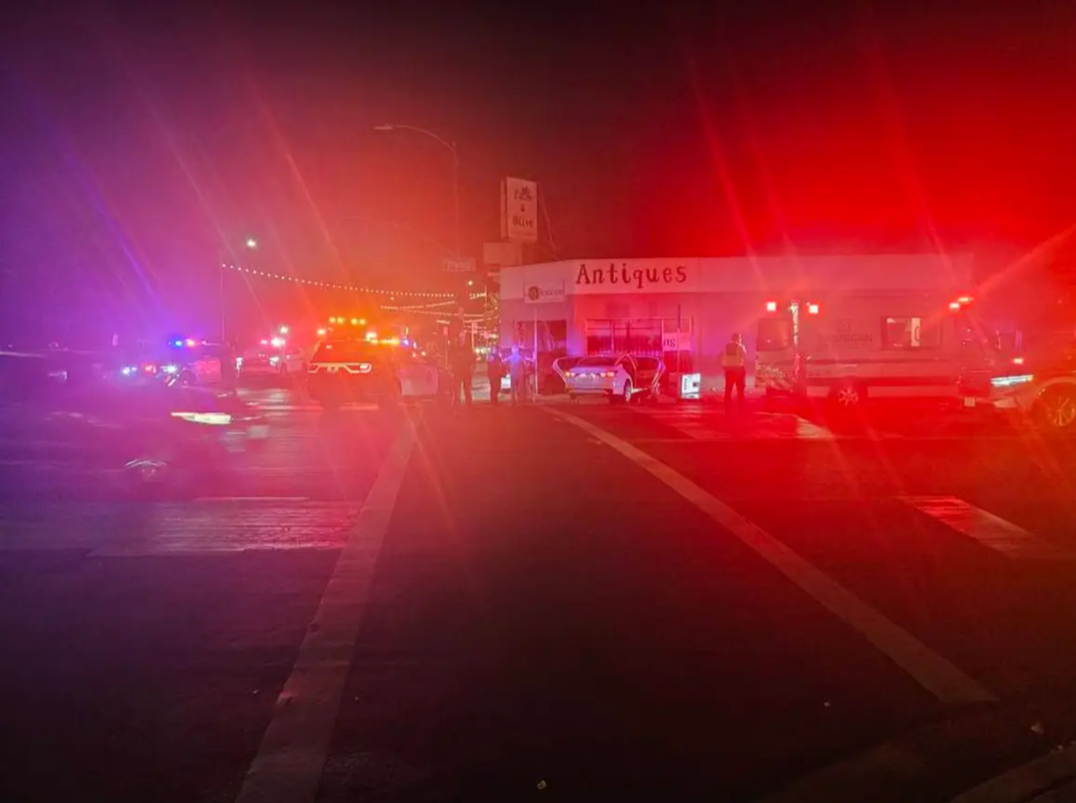 A driver hit another car while fleeing from police on Sept. 11, causing both vehicles to crash into Palm Olive Antiques in Fresno’s Tower District, leaving major damage.