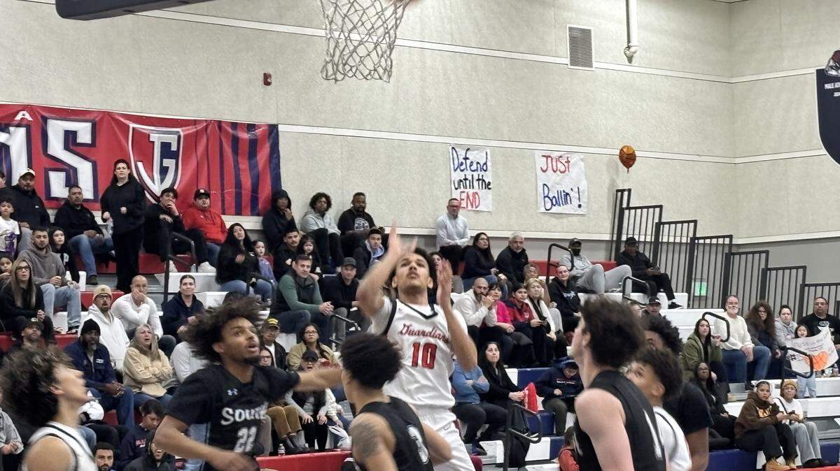 Garza High Josiah Wilson goes up for a shot against South in a Central Section Division III quarterfinal game on Tuesday, Feb. 17, 2026.