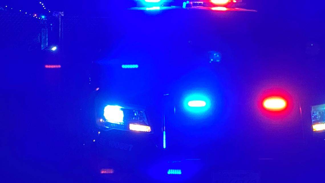 Fresno police lights car