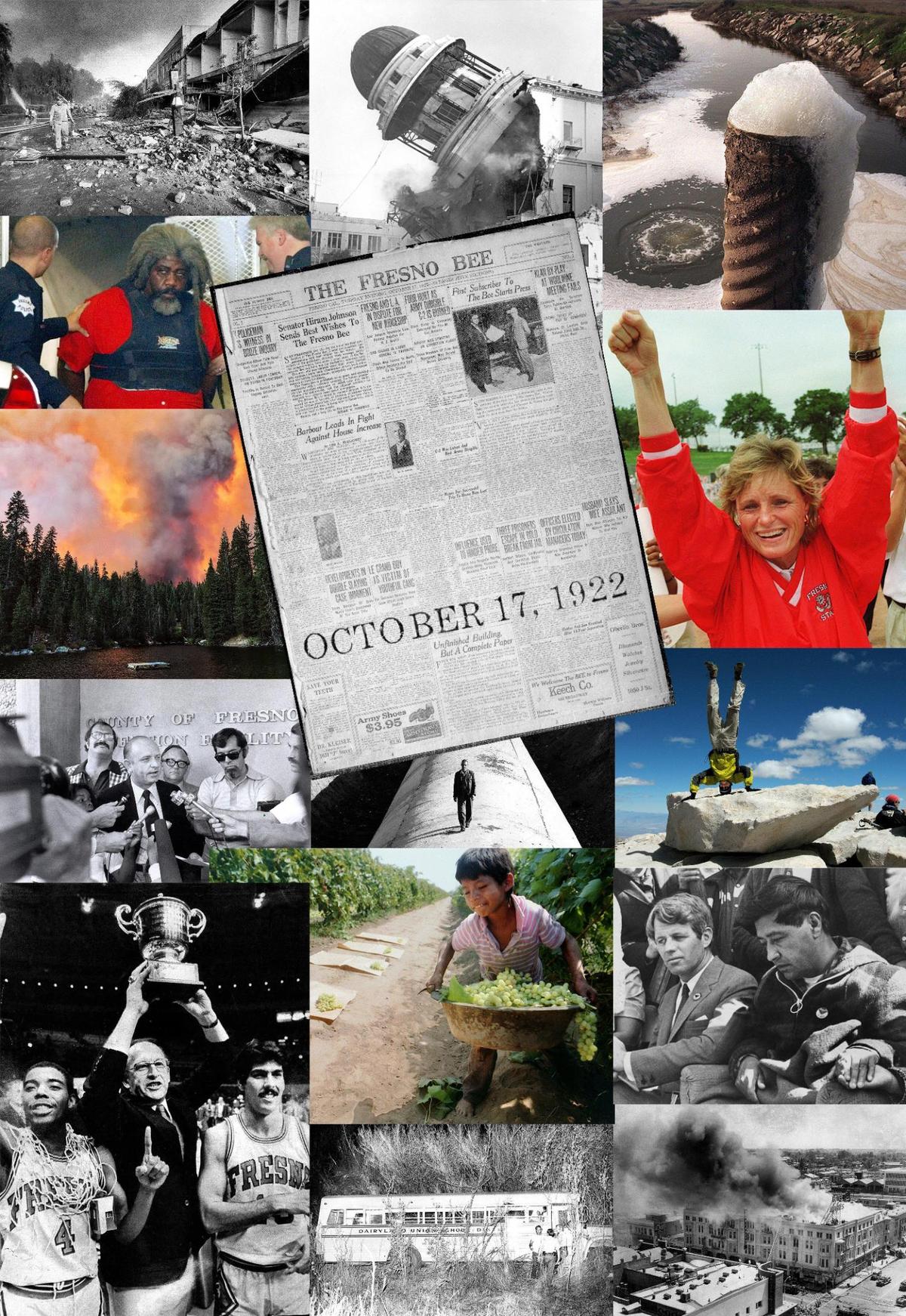 The Fresno Bee has covered historical events in the central San Joaquin Valley since it first published on Oct. 17, 1922, one hundred years ago.