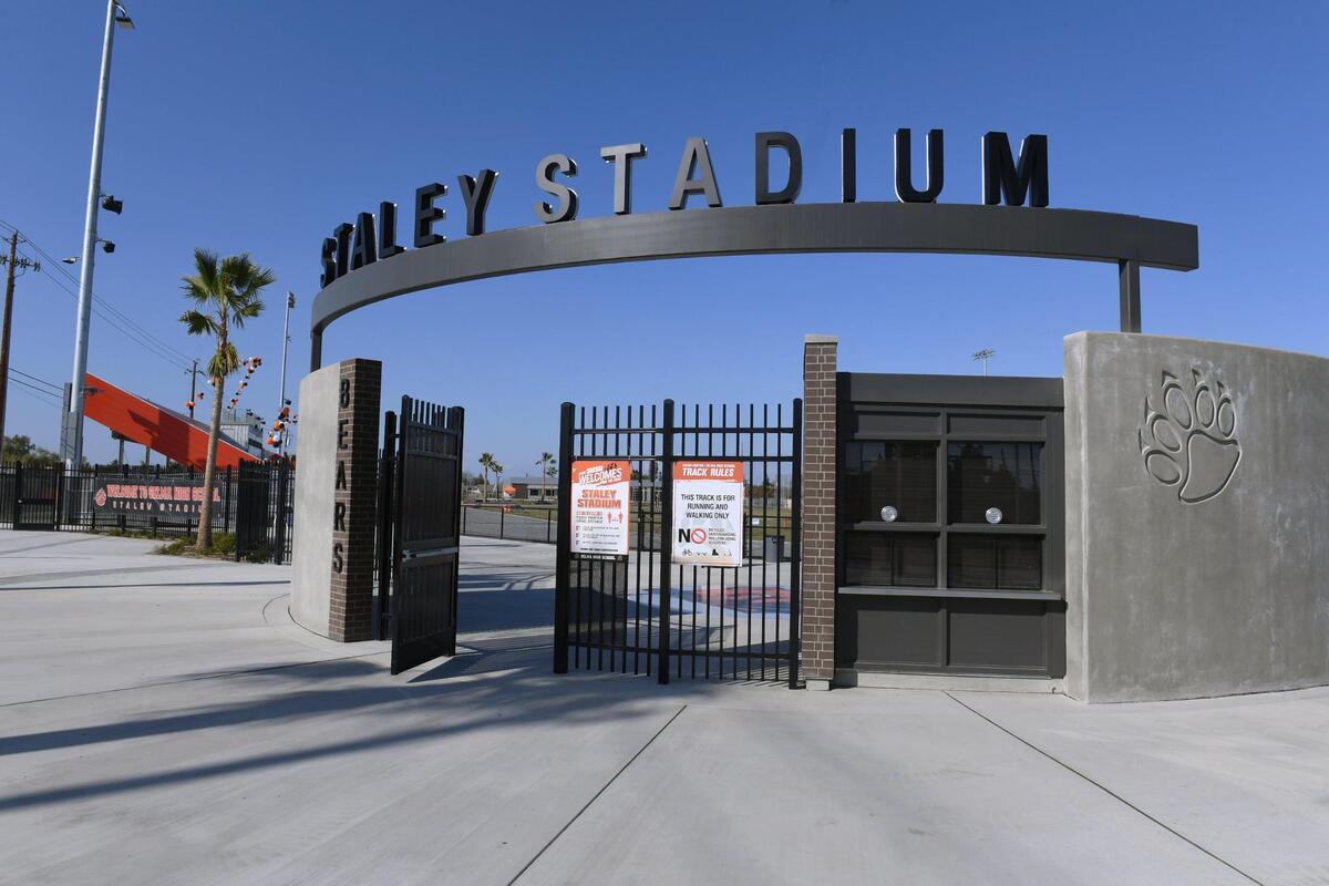 Selma High School’s new football stadium and track, shown Friday, March 26, 2021 in Selma.