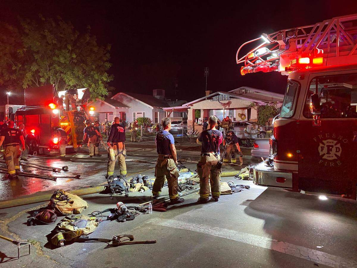 One person died and another was injured after a fire broke out in a Tower District home on Thorne near Olive avenues on Wednesday, June 29, 2022, according to Fresno Fire Department.