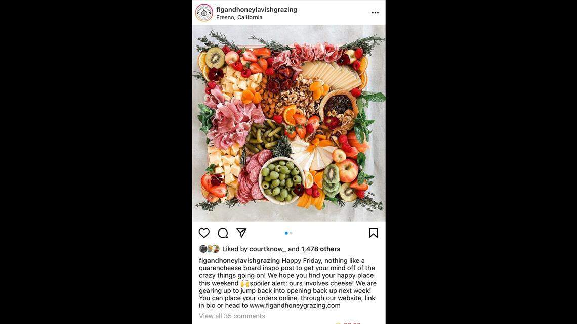 Fig & Honey Lavish Grazing won downtown Fresno’s Create Here 2020 Business Plan Competition. It has plans to bring its charcuterie business, along with a wine bar and market, to the brewery district.