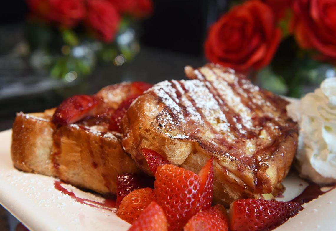 Brioche French toast with strawberries, from The Brioche Lady Bakery, photographed Tuesday, May 14, 2019 in Fresno