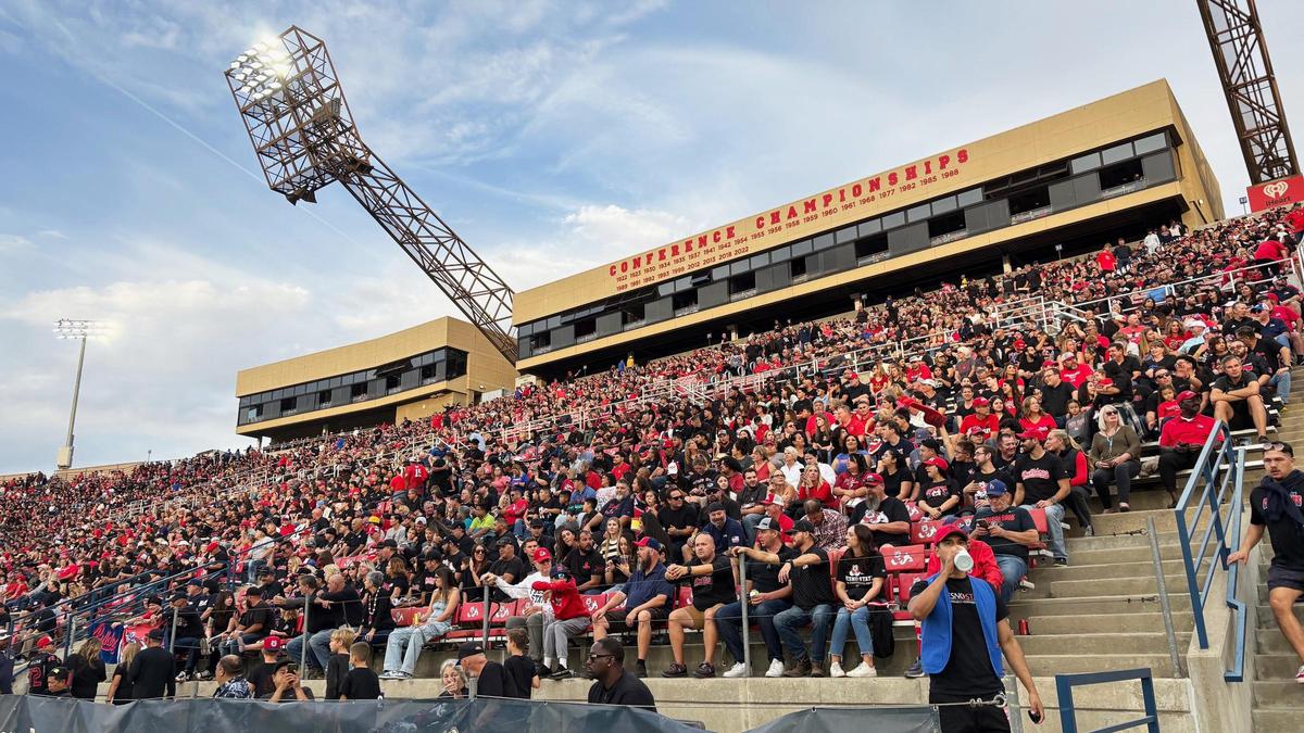 Fresno State fill the stands at Valley Children’s Stadium during the Bulldogs’ game with San José State’s on Saturday, Oct. 26, 2024.
