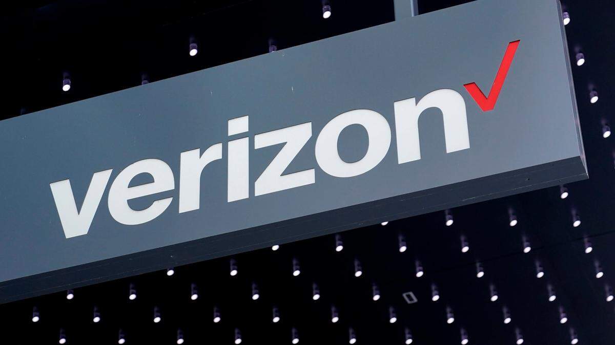 The Verizon logo outside a store, Wednesday, July 14, 2021, in Boston. (AP Photo/Charles Krupa)