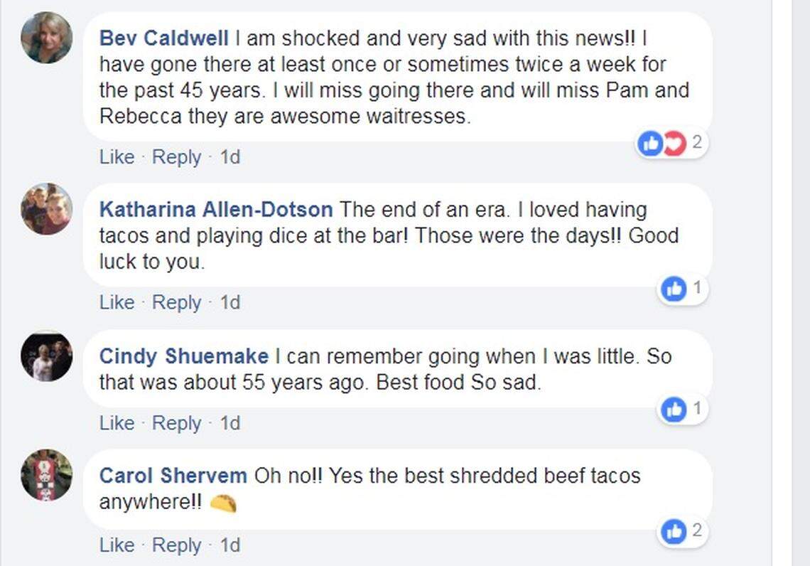 Fans of El Toro cafe expressed shock and sadness on Facebook after hearing news that the restaurant had closed after 55 years in business.