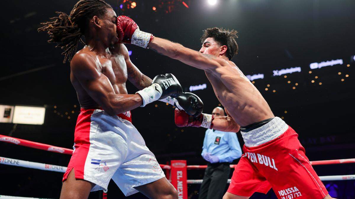 Jordan Fuentes won his boxing debut in Las Vegas on Saturday, Aug. 10, 2024.