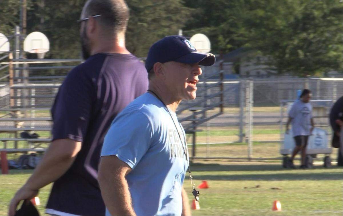 Don Arax during a Bullard High football practice.