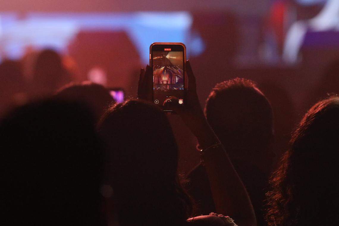 Mexican legend Ana Gabriel performs during her ‘Claro de Luna” Tour at Save Mart Center on Sept. 6, 2025, in Fresno.
