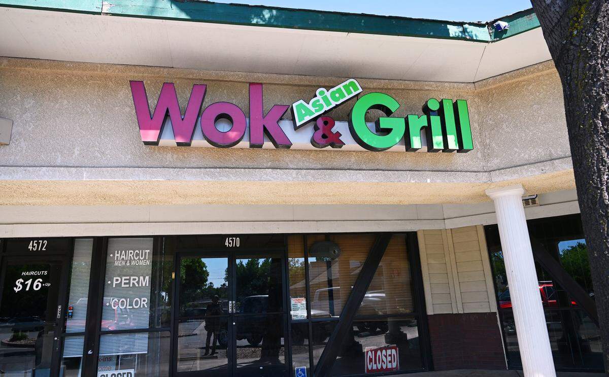 Wok & Grill with its $8.99 small dish with rice is one of several places for cheap eats, photographed Monday, May 11, 2026 in Fresno.