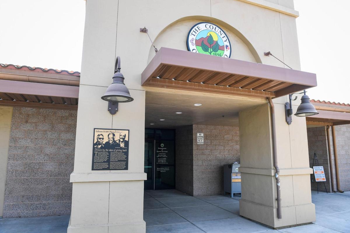 The office of the Fresno County Department of Social Services is shown at its west Fresno location on California Ave near Edison High School on Tuesday, Sept. 14, 2021.