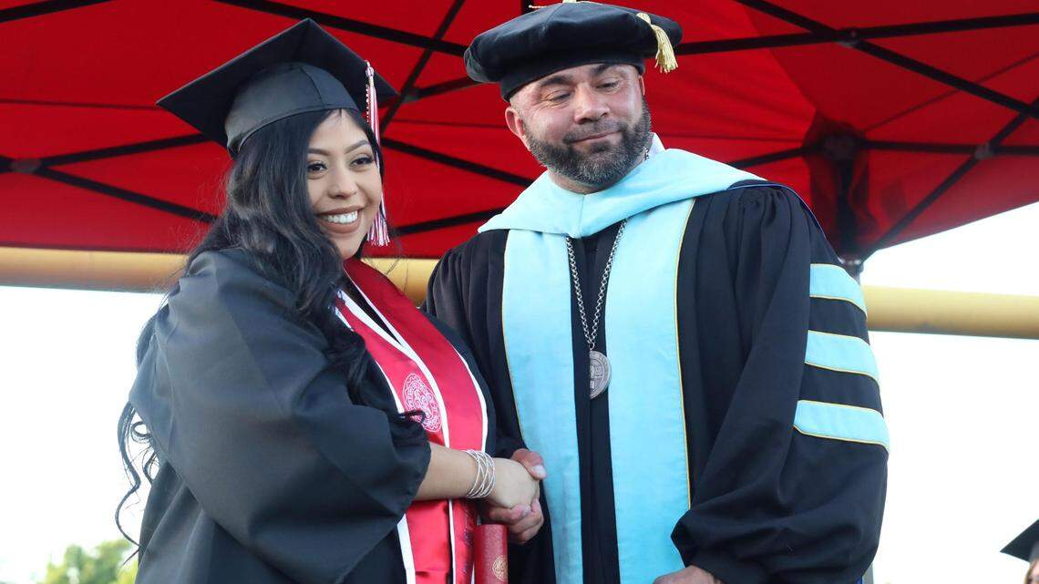 It was FCC college president Dr. Robert Pimentel’s first time presiding over a FCC commencement ceremony since becoming president in July 2022. Fresno City College commencement on Friday, May 19 at Ratcliffe Stadium.