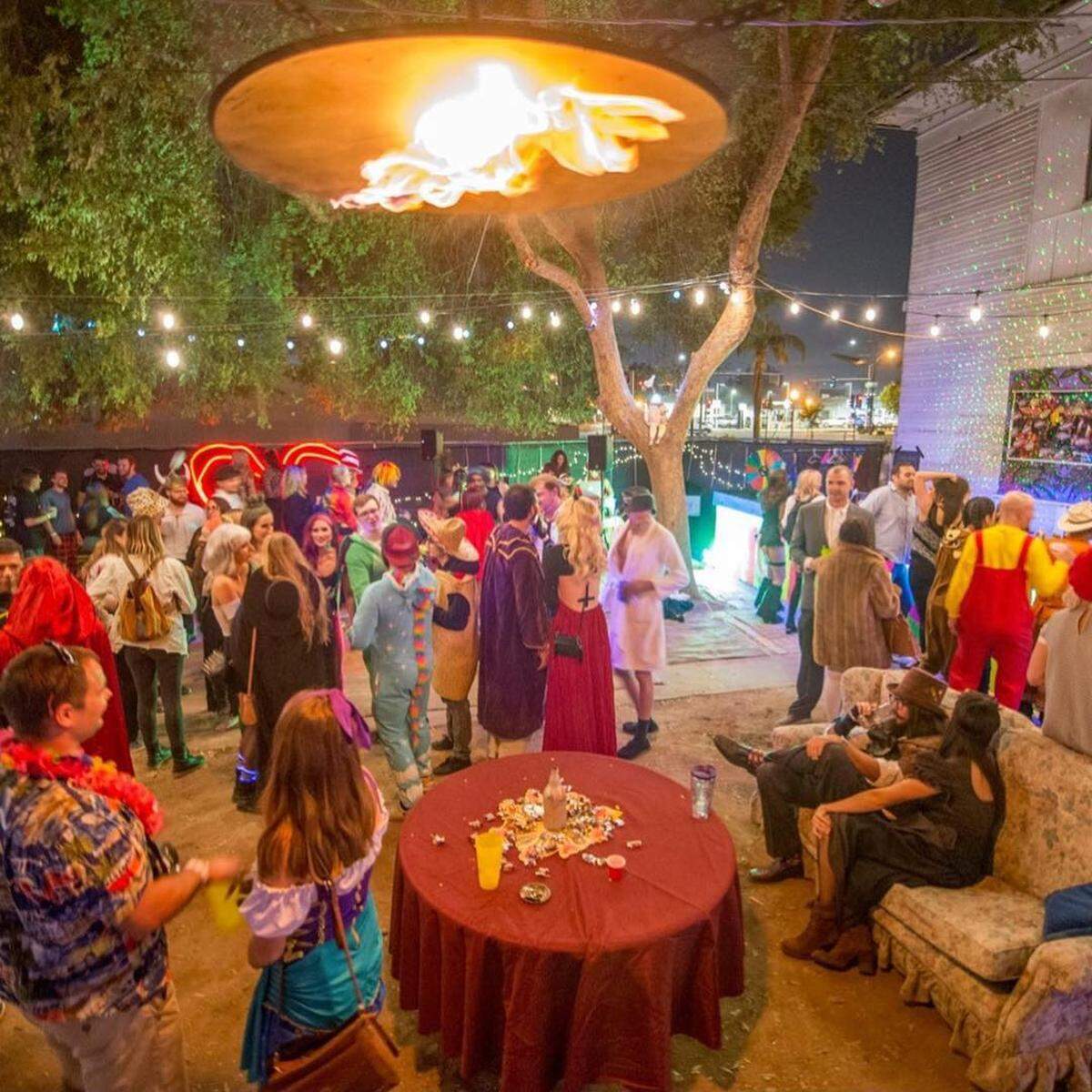 A look at a Halloween party held in the back yard of what will become Moses McQueen’s bar in downtown Fresno, California. The 100-plus-year-old home is being rehabilitated.