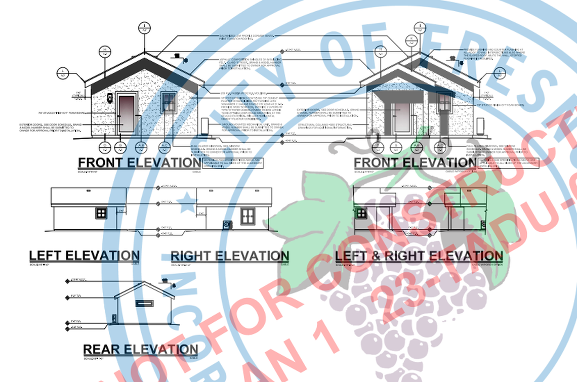 Fresno’s tiny home renderings. The city released a request for proposals, inviting qualified developers to submit sites for the tiny homes.