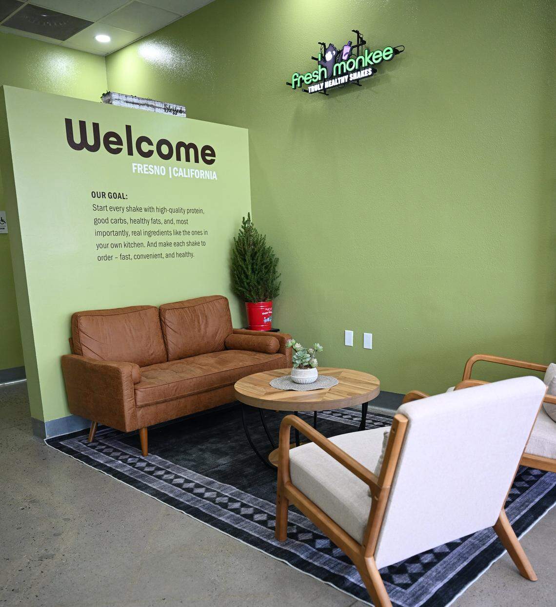 Fresh Monkee is a new tenant in the Park Place shopping center located at Palm and Nees avenues in Fresno.  Photographed Tuesday, Dec. 30, 2025 in Fresno. 