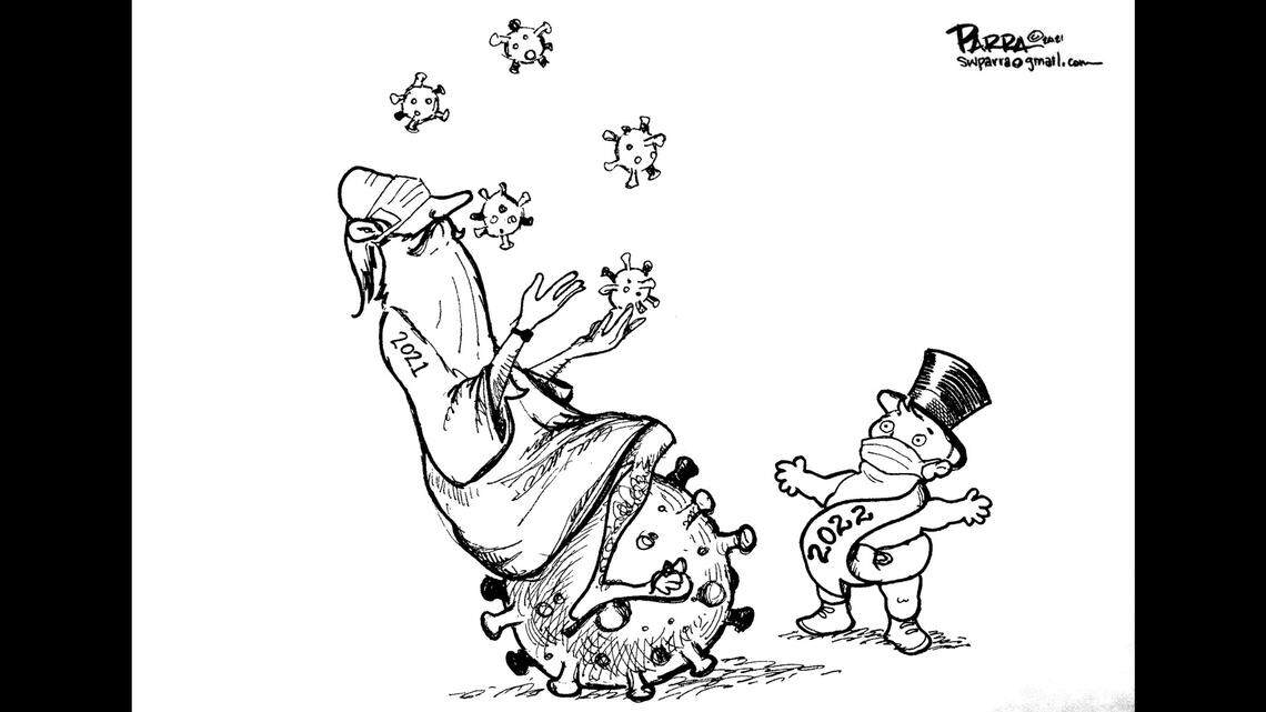 Goodbye 2021, hello 2022 & more juggling for coronavirus: SW Parra opinion cartoon