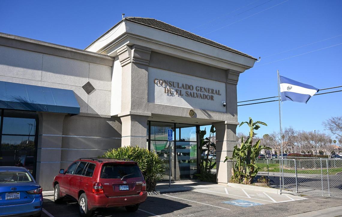 Outside the Consulate of El Salvador in Fresno photographed on Wednesday, Jan. 15, 2025.