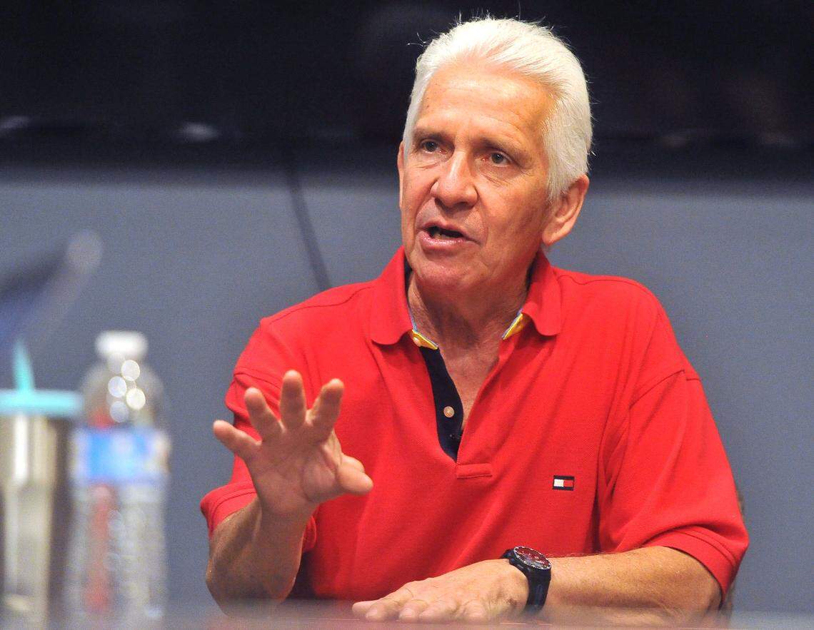 Congressman Jim Costa, D-Fresno, discusses an issue during an editorial board meeting at the Fresno Bee, Wed. August 29, 2018.