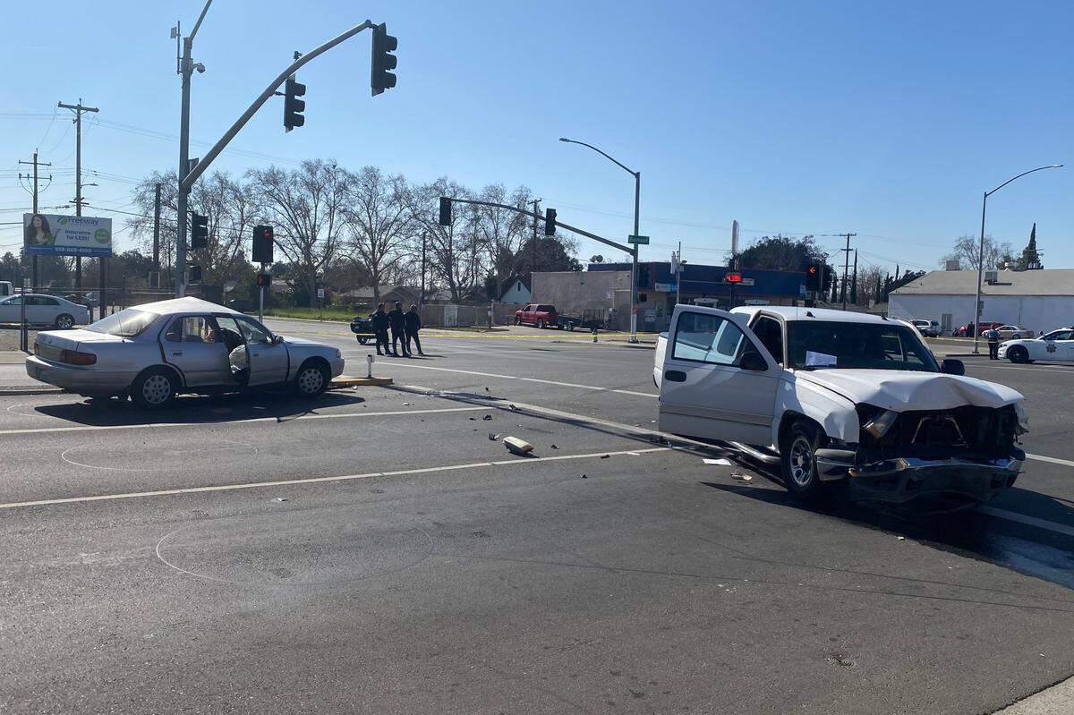 Police were able to arrest a man who fled the scene of a fatal crash near Belmont and Maple avenues after witnesses kept tabs on him until officers were able to arrive Monday, Feb. 7, 2022, according to Fresno police.