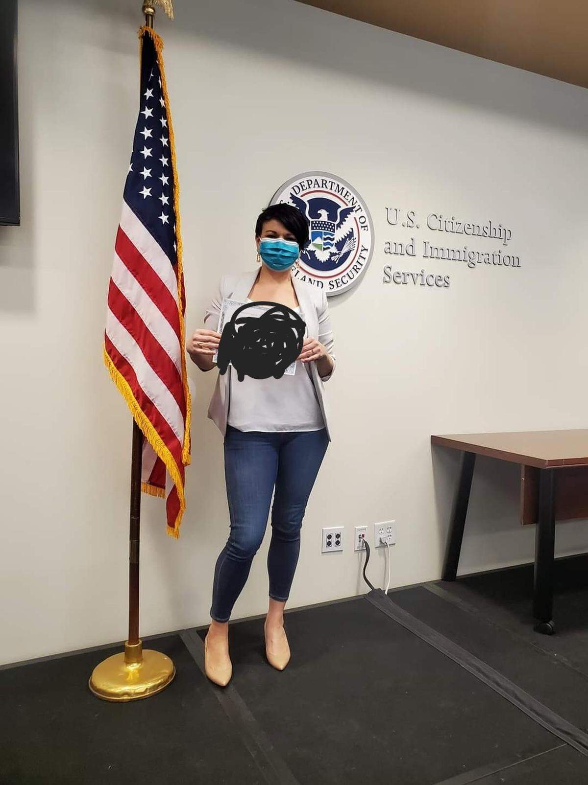 Linda Renland on the day she became an American citizen.