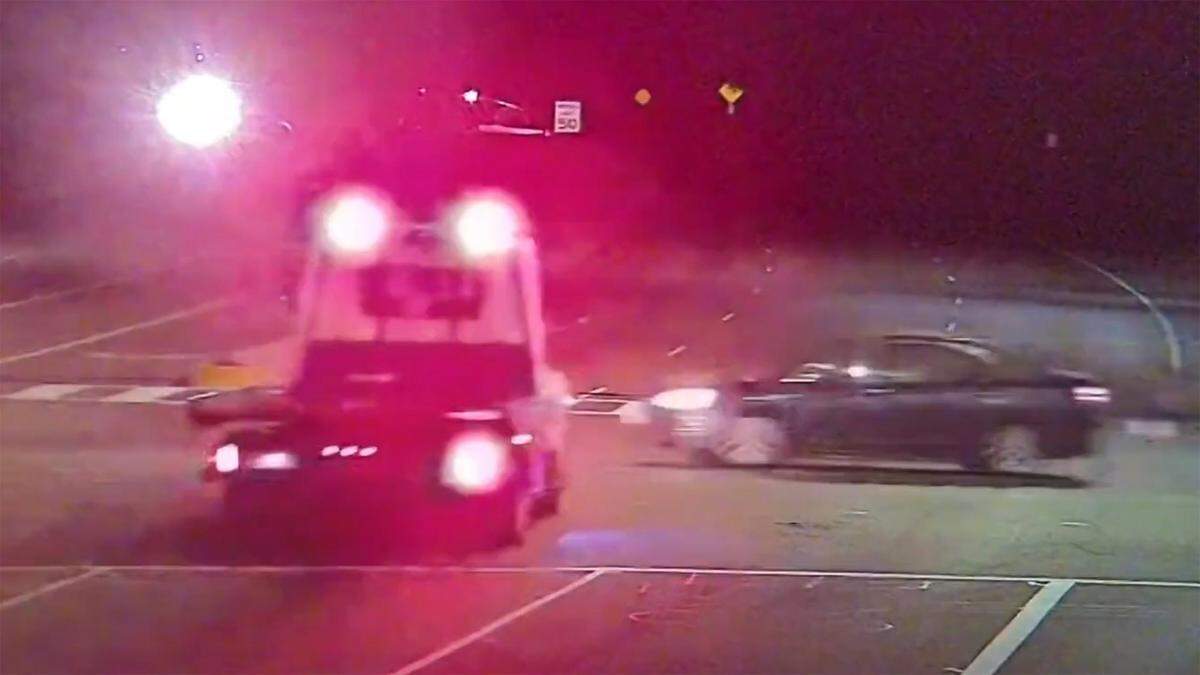Frame from Friant Roulette video. A woman died in the early morning hours Wednesday, April 12, 2023, in a crash at Friant Road and Shepherd Avenue, police said.