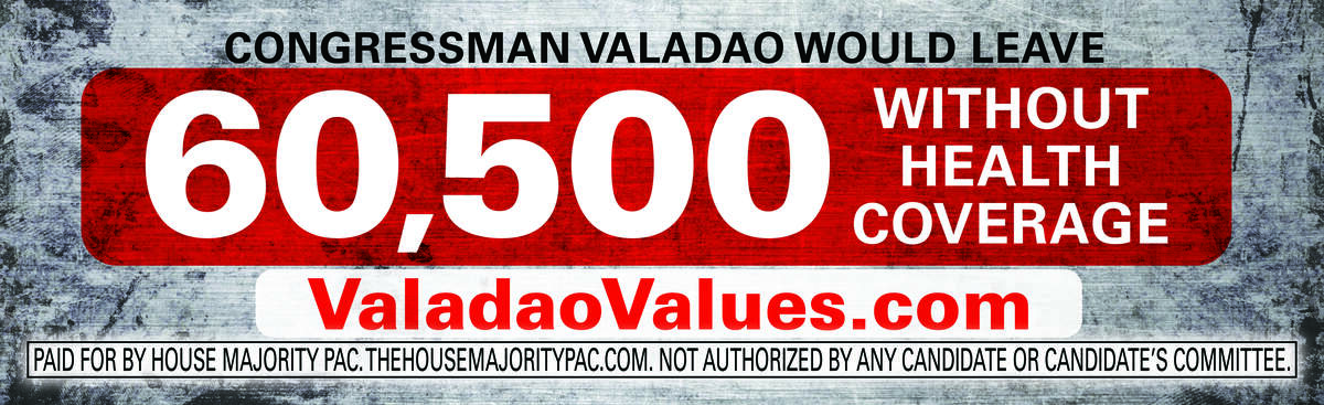 Two billboards carrying this message aimed at Rep. David Valadao, R-Hanford, will be unveiled in Mendota and Kern County this week.