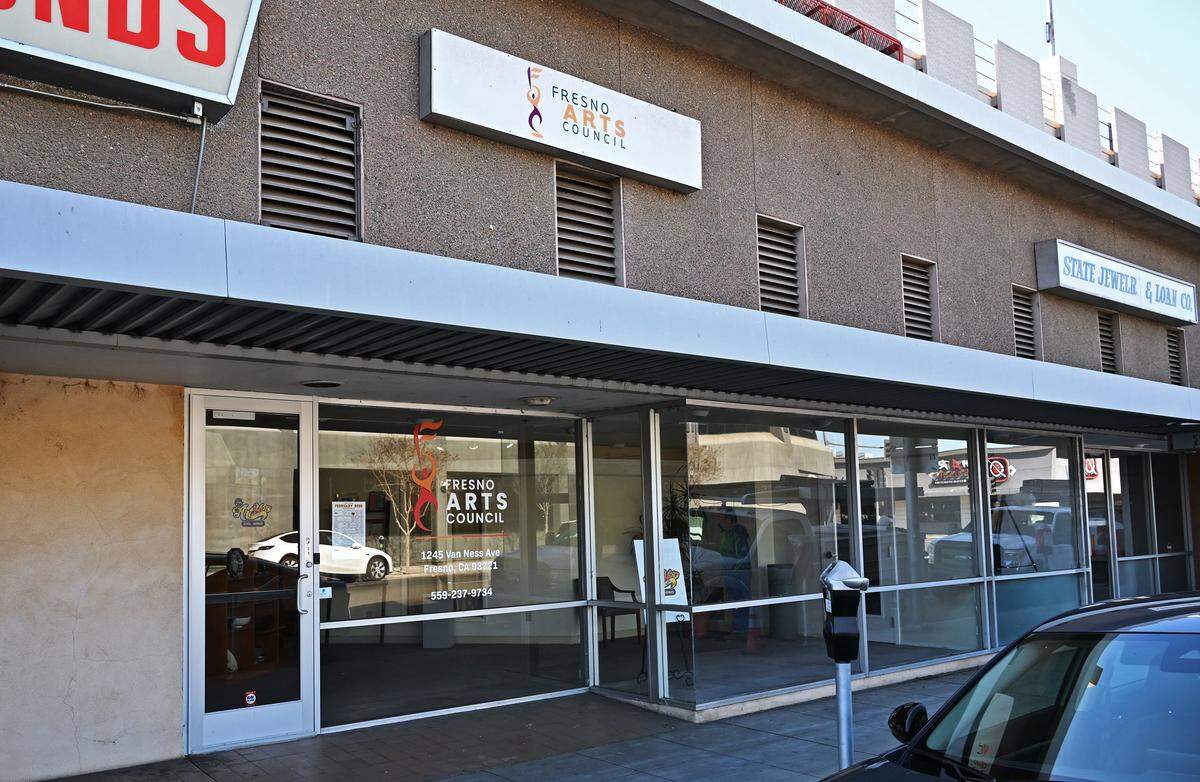 The Fresno Arts Council office, located on Van Ness Avenue in downtown Fresno, photographed Thursday, Feb. 12, 2026. Fresno police were notified $1.5 million of taxpayer funds went missing from the Fresno Arts Council in a case of alleged embezzlement.