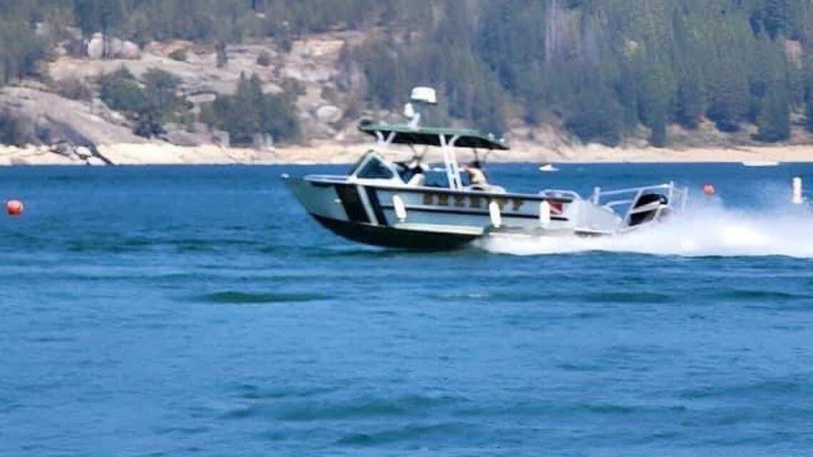 The Fresno County Sheriff’s Office boat at Shaver Lake on Sunday, June 9, 2024.