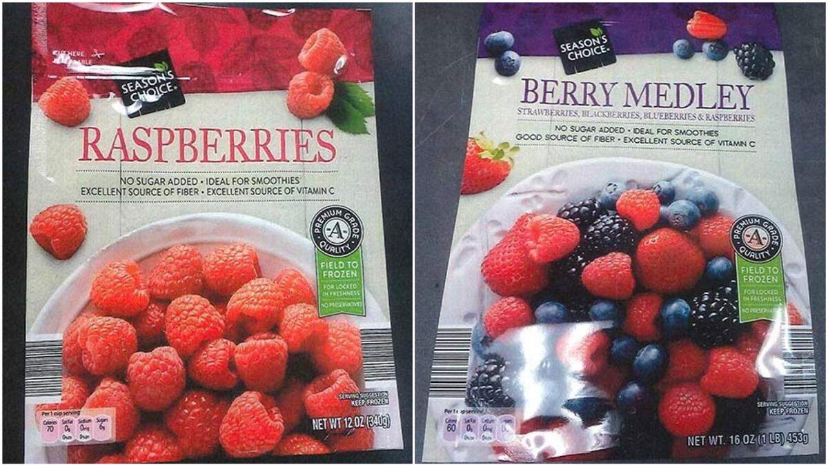 Fresno-based Wawona Frozen Foods is recalling packages of frozen raspberries and frozen berry mixes containing raspberries that were sold at Aldi Grocery Stores, as well as frozen raspberries sold at Raley’s Family of Fine Stores. The frozen raspberries and frozen berry mixes containing raspberries were packaged under the Aldi and Raley’s private labels.