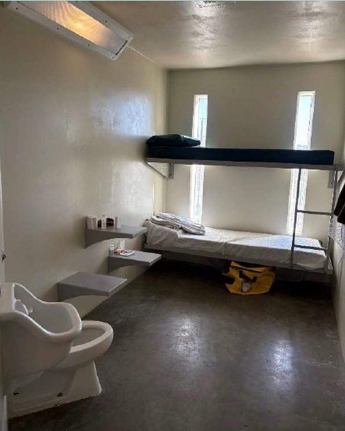 Photo of California City Immigration Processing Center cell provided by private prison operator CoreCivic in court filings.