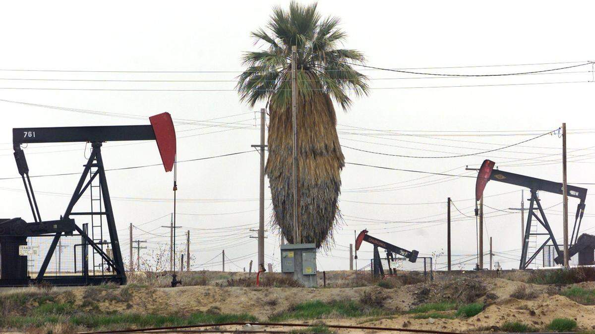 Chevron Texaco oil fields in Bakersfield.