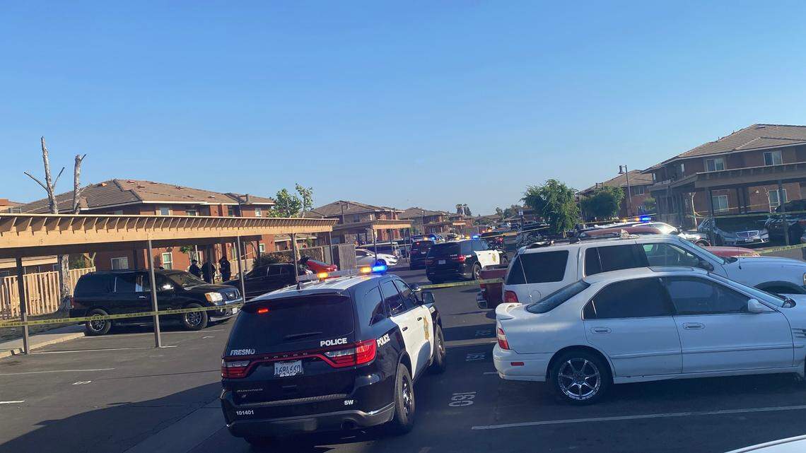 Officers responded to a shooting that sent three women to a Fresno, California hospital on Monday, May 5, 2025.
