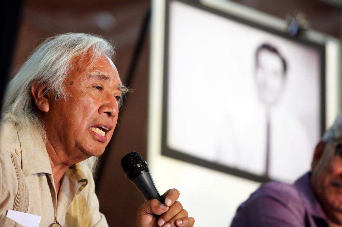 Hugo Morales said Radio Bilingüe was founded to give farmworkers and other low-income residents of the San Joaquín Valley a chance to control their own radio programming at an August 2015 forum in southeast Fresno..