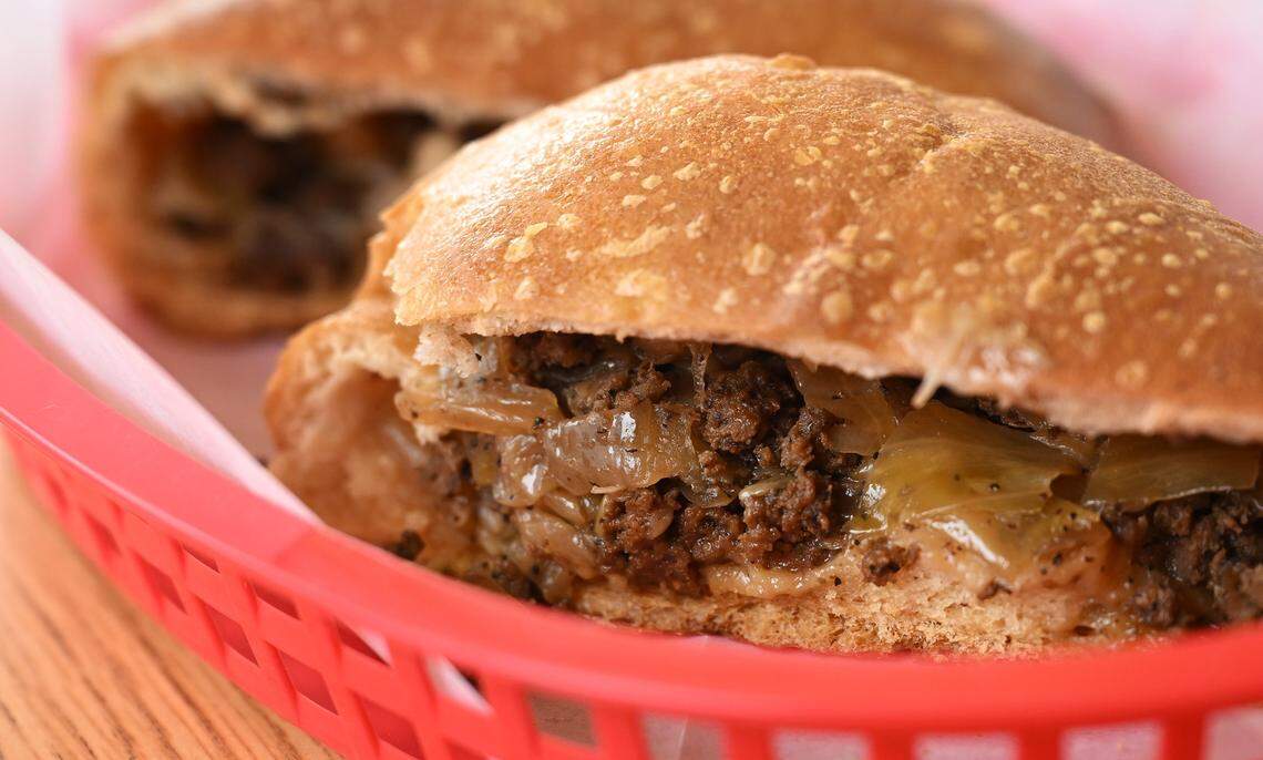 Bierrocks are served at City Donuts which Tathy Ky and her sister Thida Ky have opened City Donuts in the former Supreme Donuts location at the corner of Palm and McKinley avenues. Photographed Wednesday, Oct. 22, 2025 in Fresno.