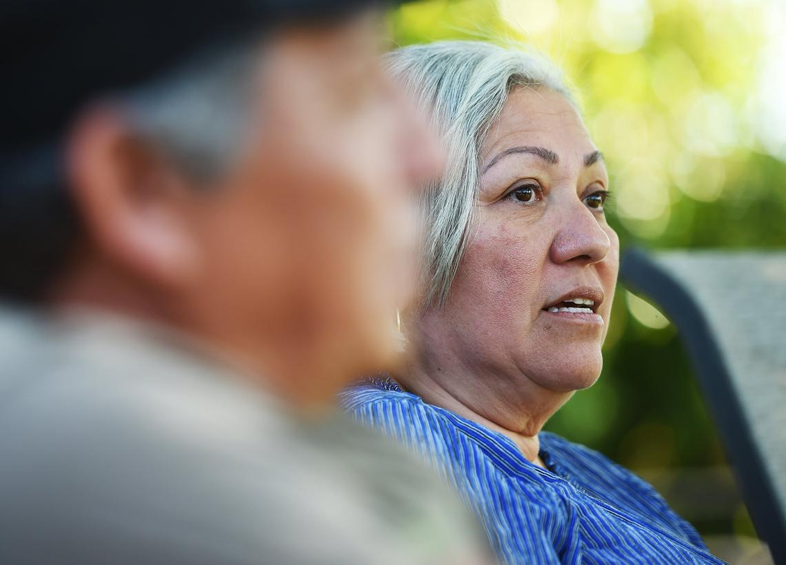 Yolanda Cuevas, resident of Tooleville in rural Tulare County, is also a member of the Tooleville Nonprofit Mutual Water Association. Photographed Friday, April 12, 2019 in Tooleville, CA.