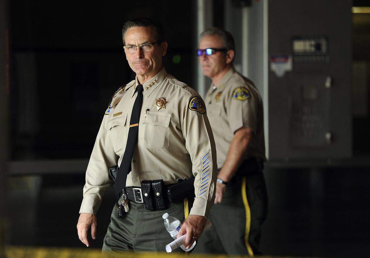 Tulare County Sheriff Mike Boudreaux, in 2016. He is now a Republican candidate running for Congress.