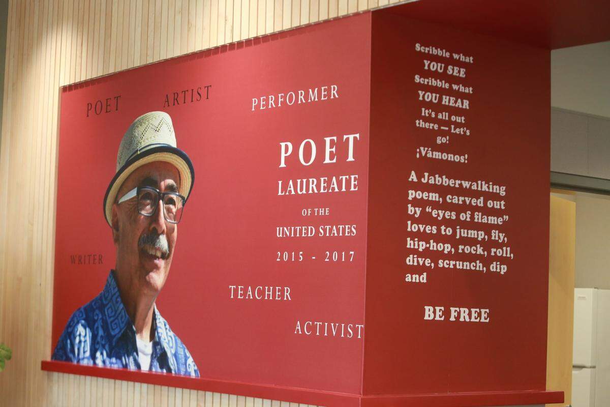 The school has a mural of Juan Felipe Herrera face in the front office so people can see the person who the school is named after, and for students, especially Latino students, to see a role model from their town and the valley.&nbsp;