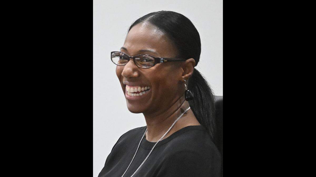 Yolanda Moore at the Clovis Unified School District board meeting on Wednesday, April 3, 2024 in Clovis.