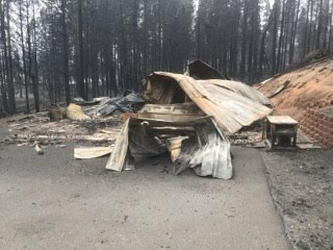 Photo of the Clayton property that was destroyed in the Creek Fire.