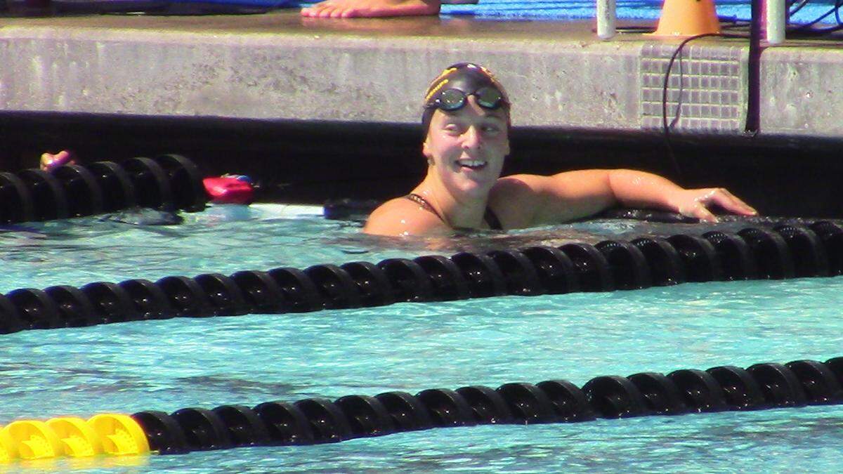Clovis West’s Avery Easterling took first in the 200 free at the Central Section Division I swimming championships on Saturday, May 7, 2022.