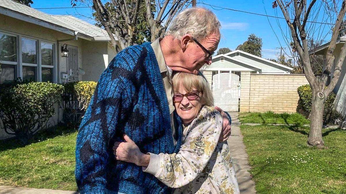Larry and Sue Loring in Fresno, California last February, 2021.