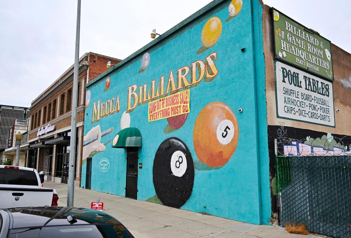 Mecca Billiards is selling everything in the store in preparation for its owner Nanette Stockle to lease out the building following her husband’s death to ALS last February. Photographed Wednesday, May 3, 2023 in downtown Fresno.