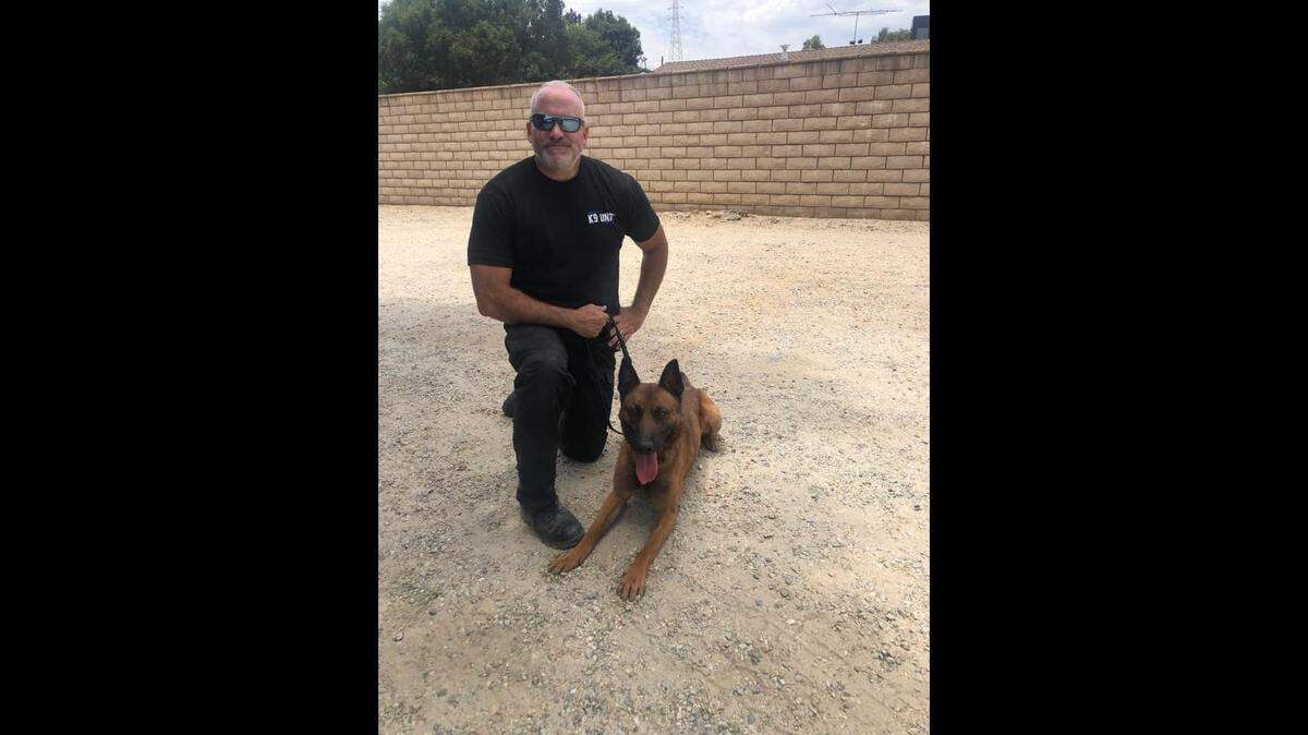 Fresno Police Department officer Matt Vincent and new K-9 named Nick in honor of Nick Kauls, a San Joaquin Memoral High School teen killed in 2018, according to a Facebook post from Tuesday, March 8, 2022.