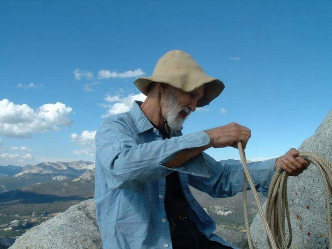 George Whitmore while climbing Cathedral Peak in Yosemite National Park in 2006.