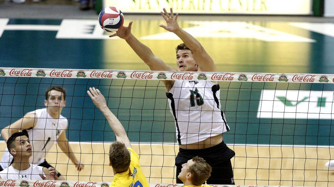 Patrick Gasman, a 6-foot 10-inch junior out of Buchanan High, leads the nation in blocks for the No. 1-ranked Hawaii men’s volleyball team.