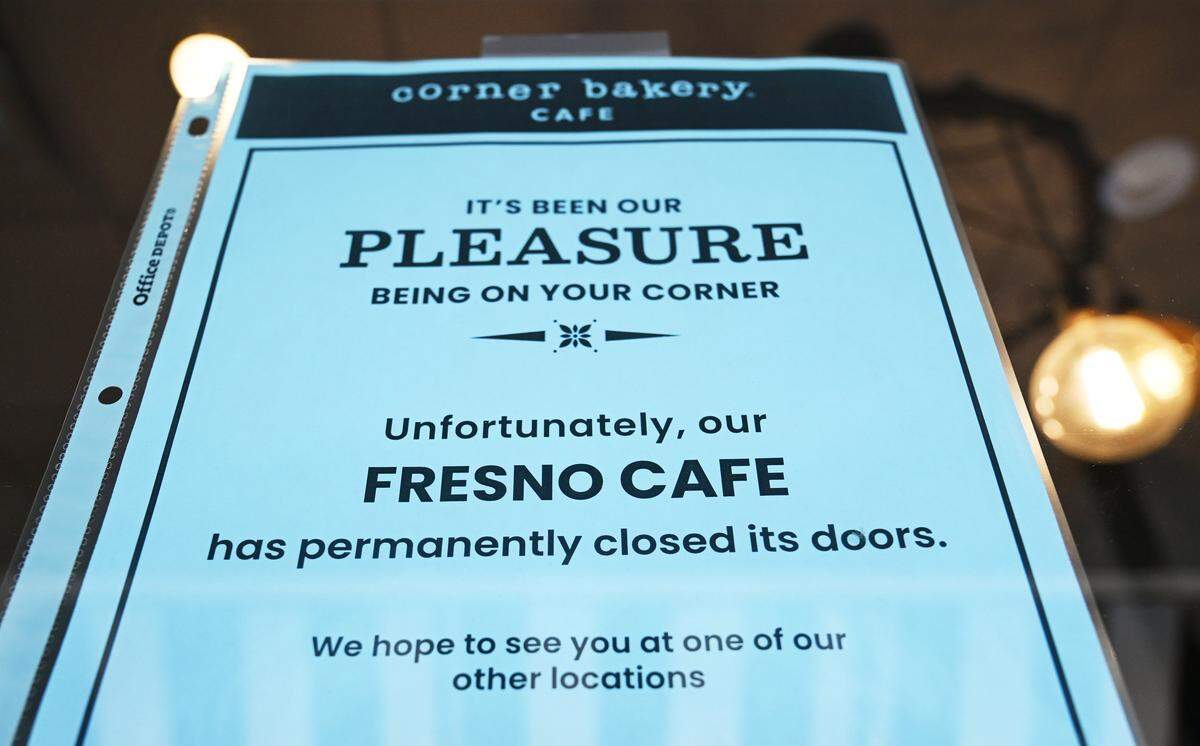 Corner Bakery Cafe in the Park Crossing shopping center at Friant Road and Fresno Street has closed. Photographed Thursday, April 8, 2026 in Fresno.