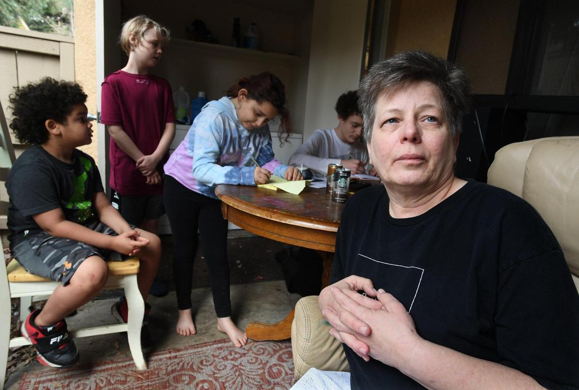 Ginger Smithfield, a working mother of four children, is being evicted from her Fresno apartment on Feb. 10. She is hoping for motel vouchers to get them by; otherwise, they’ll be on the street. Her plans beyond that are to move to Mexico since she says she can’t afford to live in the U.S.