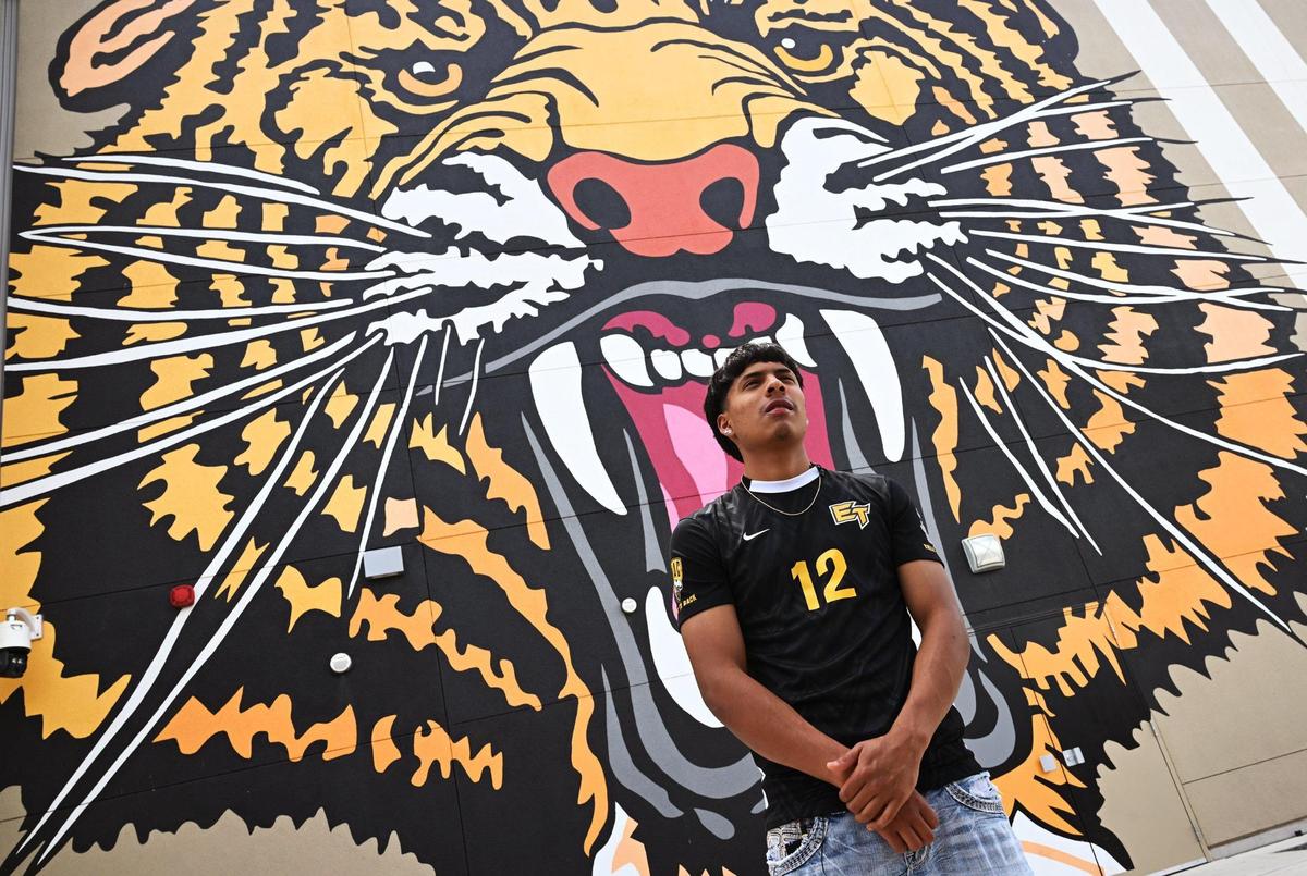 Edison’s Elieser Reyes is the Bee’s Soccer All-Star Player of the Year. Photographed Tuesday, April 22, 2025 in Fresno.